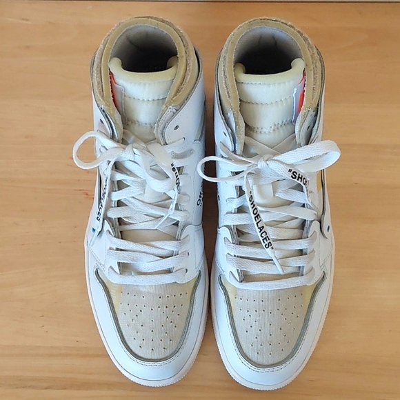 Off white × Air Jordan 1 high white "Euro" trainers - Picture 5 of 16